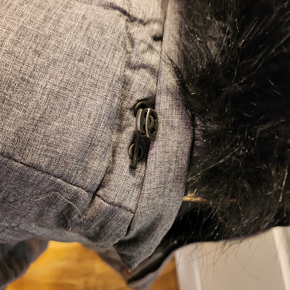 Plus size grey down coat in 2X - Picture 4 of 5